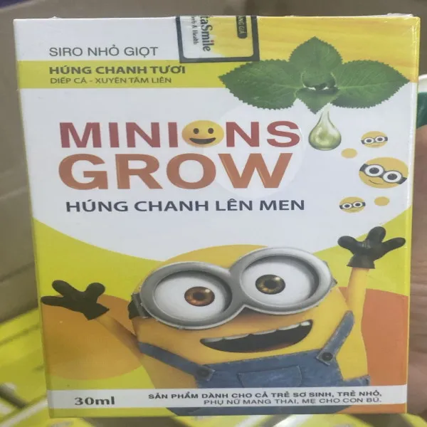 Minions Grow Siro Tinh Dầu Húng Chanh Nhỏ Giọt_ Rẻ (L30Ml) D127