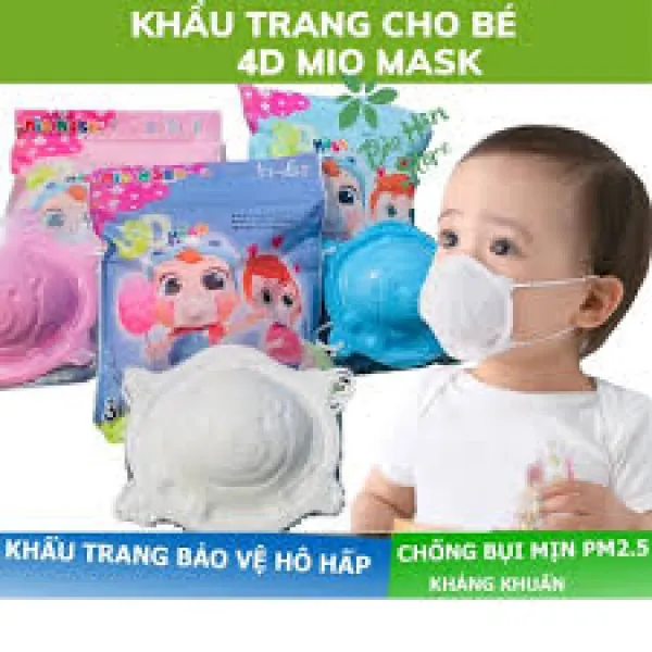 Mio Mask Gấu Khẩu Trang 4D Sơ Sinh (G/3C)