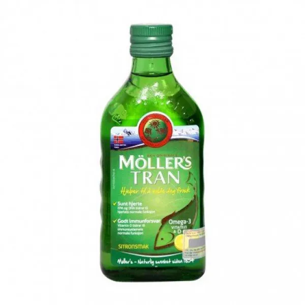 Moller's Tran Nước - Dầu Gan Cá Tuyết Hương Chanh(C250Ml)