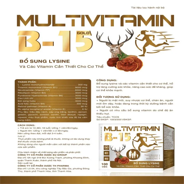 Multivitamin B-15 Chú Pháo 15B