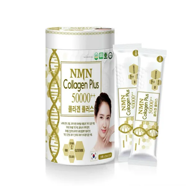 Nmn Colagen Plus 50000++ _Hũ Trắng (Hộp/20 Gói X 25Ml)