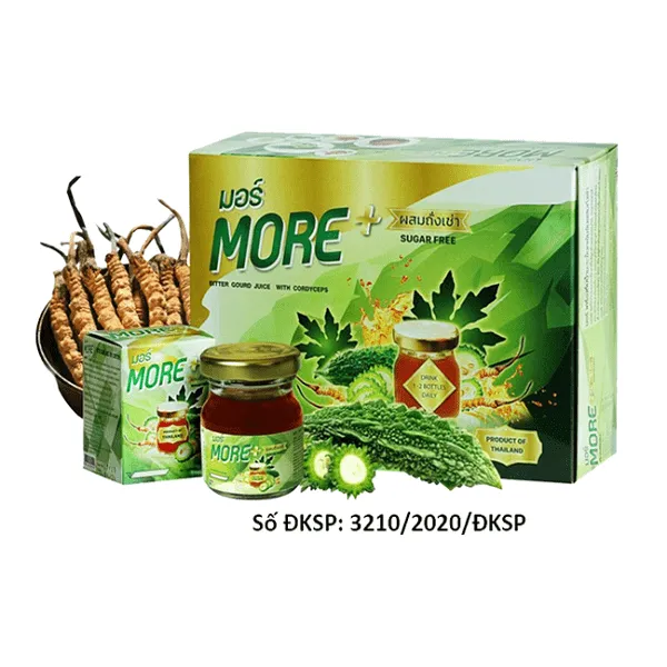 Nước Uống Khổ Qua Rừng Hỗ Trợ Tiểu Đường More (H12 Lọ40Ml)