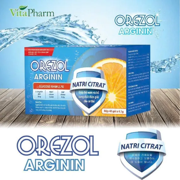 Orezol Arginin Vị Cam _Vita Us (H/40 Gói X 4,1G)