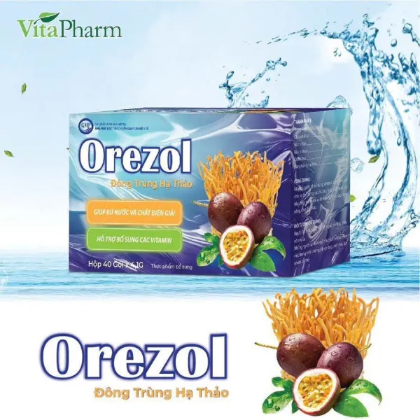 Orezol Đông Trùng Hạ Thảo Chanh Leo _Vita Us (H/40 Gói X 4,1G)