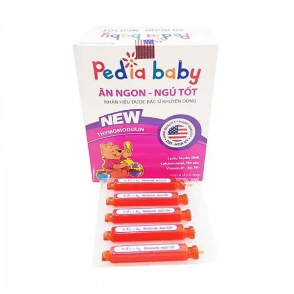 Pedia Baby Ăn Ngon Ngủ Tốt, Gấu Hồng _Us (H20 Ống)