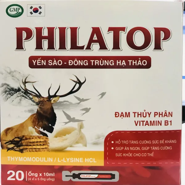 Philatop Yến Sào Đạm Thủy Phân Vtm B1 (H20Ống10Ml)