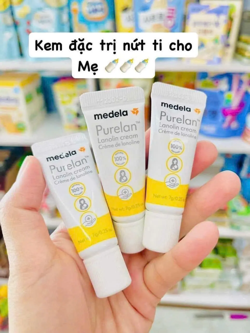 purelan kem đặt trị nứt ti - tuyp 7g