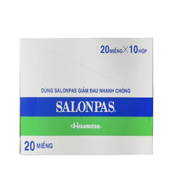 Salonpas Dán (20 Miếng X 10 Hộp)