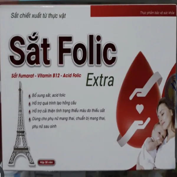 Sắt Folic Extra _Ako (H3 Vỉ X 10V) D6.27 (Fe)