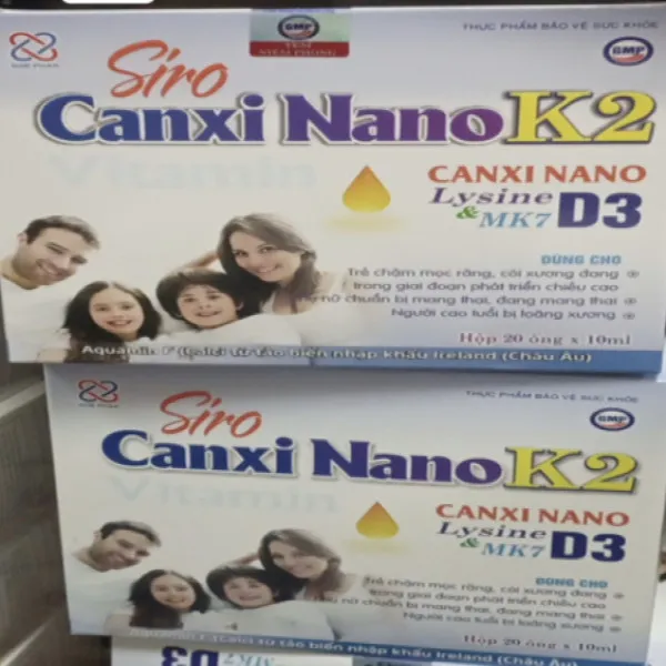 Siro Canxi Nano K2 Ống (H/20 Ống)