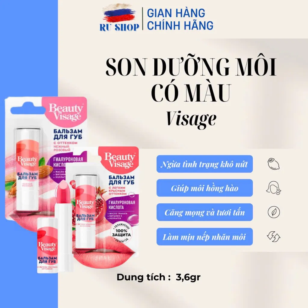 son dưỡng có màu beauty Visage