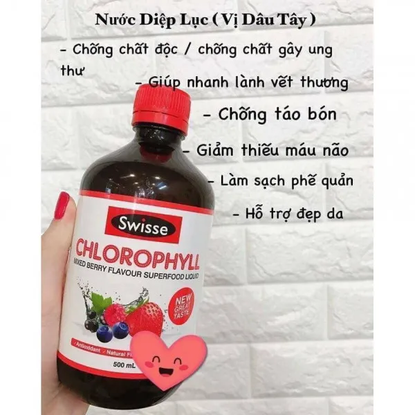 Swisse Chlorophyll Mixed Berry Diệp Lục Vị Dâu (C500Ml)