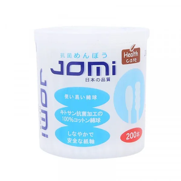 Tăm Bông Jomi Người Lớn Lọ 200 Que (Cọc/10L)