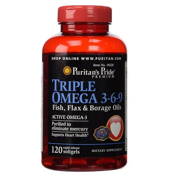 Triple Omega 369 Puritan Pride _Mỹ (Lọ120 Viên)