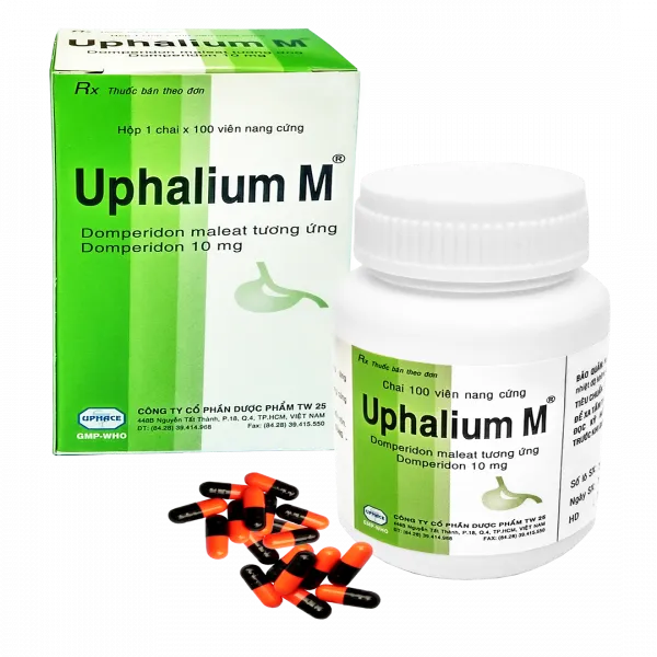 Uphalium-M 10Mg (Domperidon) Nang _Tw25 (Lọ100V)