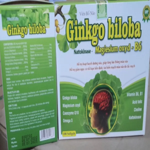 Viên Bổ Não Ginkgo Biloba Mg-B6 Chữ Vàng (Hộp100V)