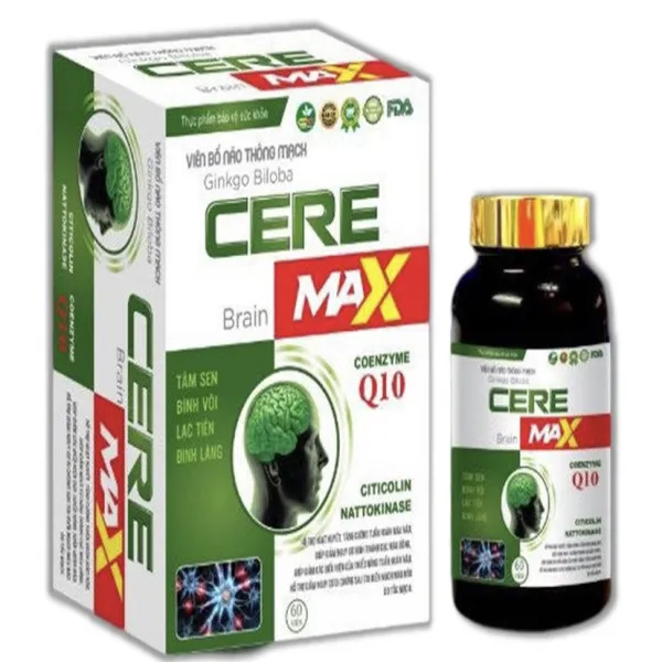 Viên Bổ Não Thông Mạch Cere Max _Gỗ Xanh (Lọ 30 Viên) K60H