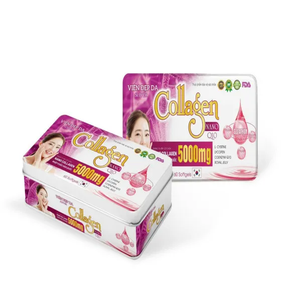 Viên Đẹp Da Collagen Nano Q10 _Hộp Sắt (H12Vỉ X 5V)