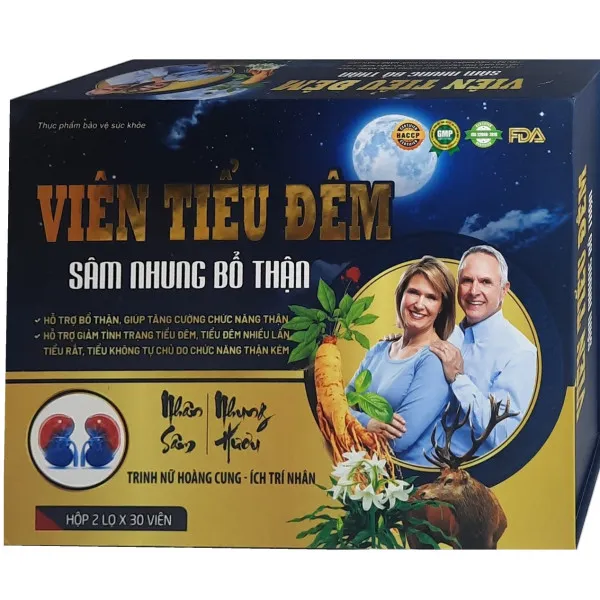 Viên Tiểu Đêm Sâm Nhung _Gỗ, 2 Ông Bà _Chí Thiện (H2Lọ X30 Viên)