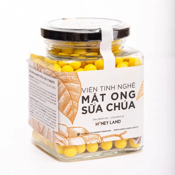 Viên Tinh Nghệ Mật Ong Sữa Chúa Honeyland (Hũ250Gr)