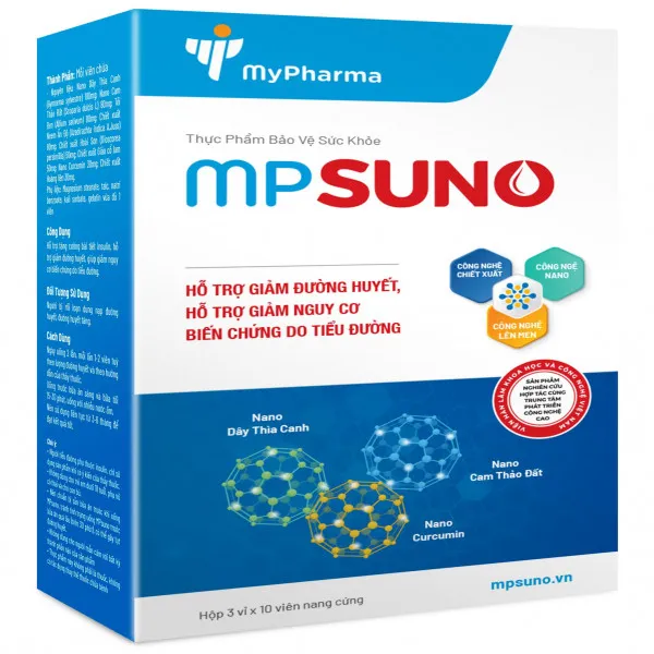 Viên Uống Hỗ Trợ Tiểu Đường Mpsuno Mypharma (H30V)