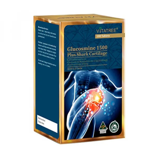 Vitatree Glucosamine 1500 Plus Shark Cartilage Sụn Khớp (L100V)