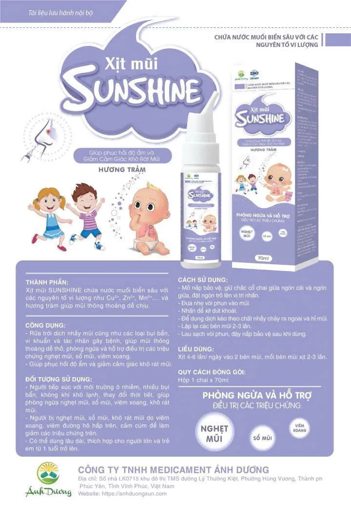 xịt muối biển sunshine (L70ml) tím