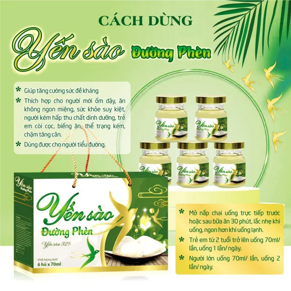 Yến Sào Đường Phèn (H/6 Hũ X 70Ml)