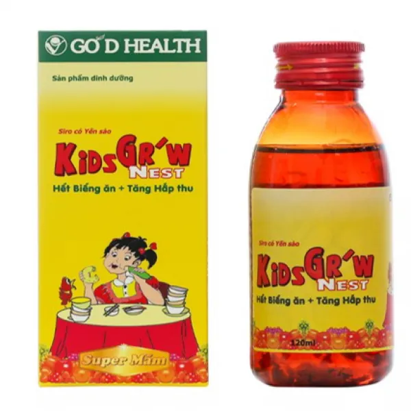 Yến Sào Kidsgrow Nest Syrup Go Health (C120Ml) (Vàng)