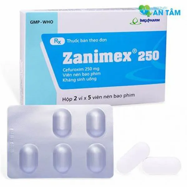 Zanimex 250Mg (Cefuroxim) _Imexpharm (H2 Vỉ X 5V)