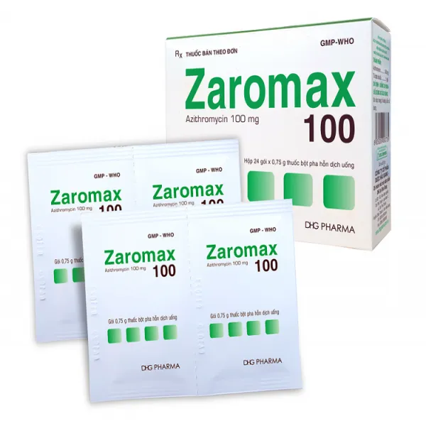 Zaromax Azithromycin 100Mg Dhg (Hộp 24 Gói0.75Gr)